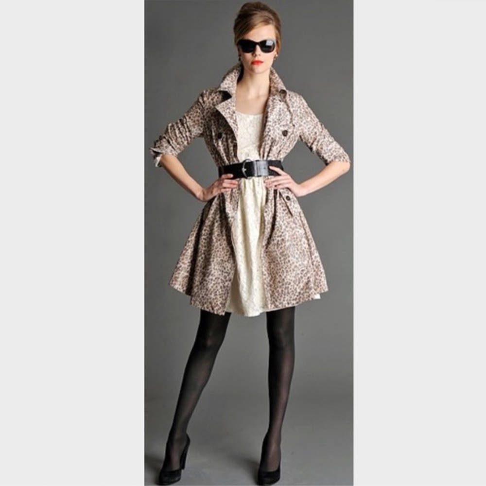 Banana Republic MAD MEN  Leopard Print Trench